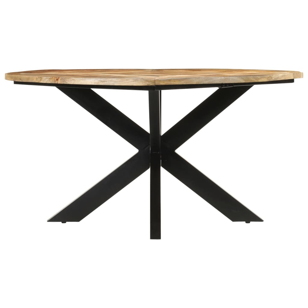 vidaXL Mesa de comedor madera maciza de mango sin tratar Ø150x76 cm