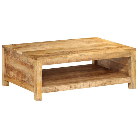 vidaXL Mesa de centro de madera maciza mango 80x55x30 cm