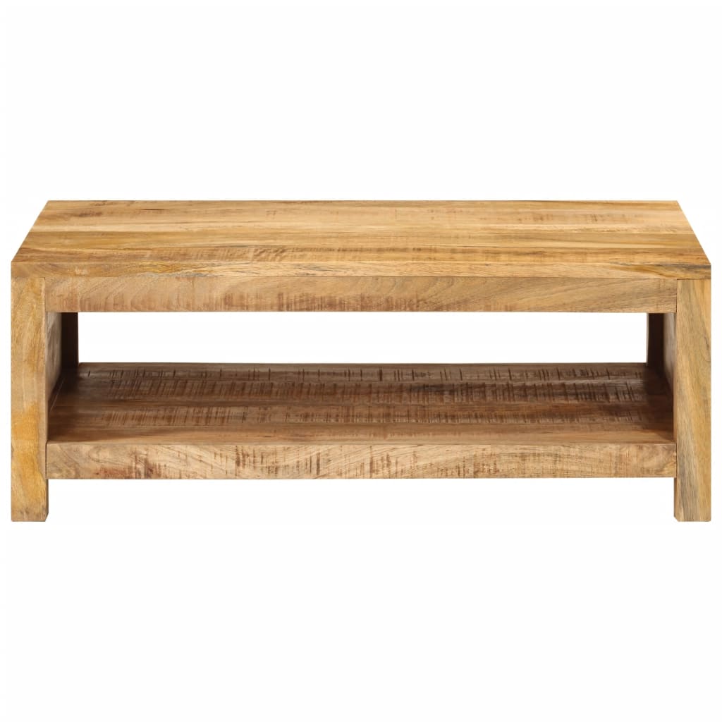 vidaXL Mesa de centro de madera maciza mango 80x55x30 cm