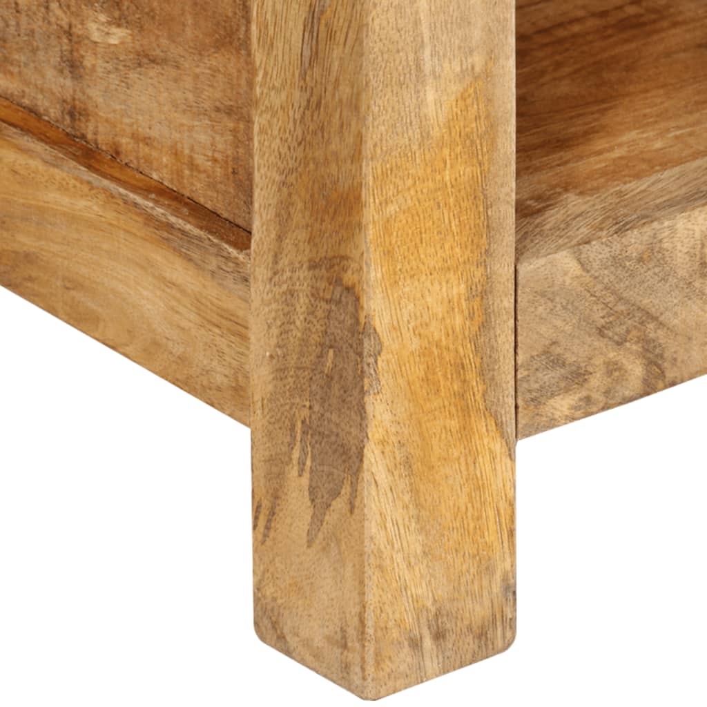 vidaXL Mesa de centro de madera maciza mango 80x55x30 cm