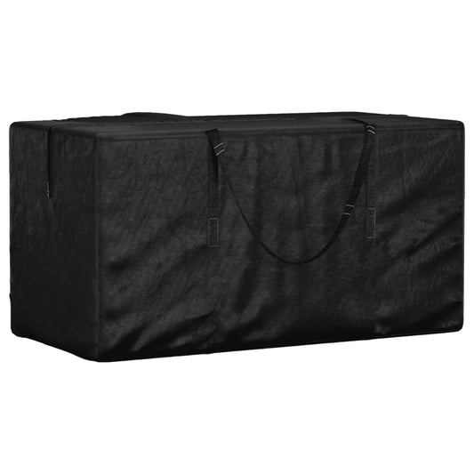 vidaXL Bolsa para cojines de jardín polietileno negro 150x75x75 cm