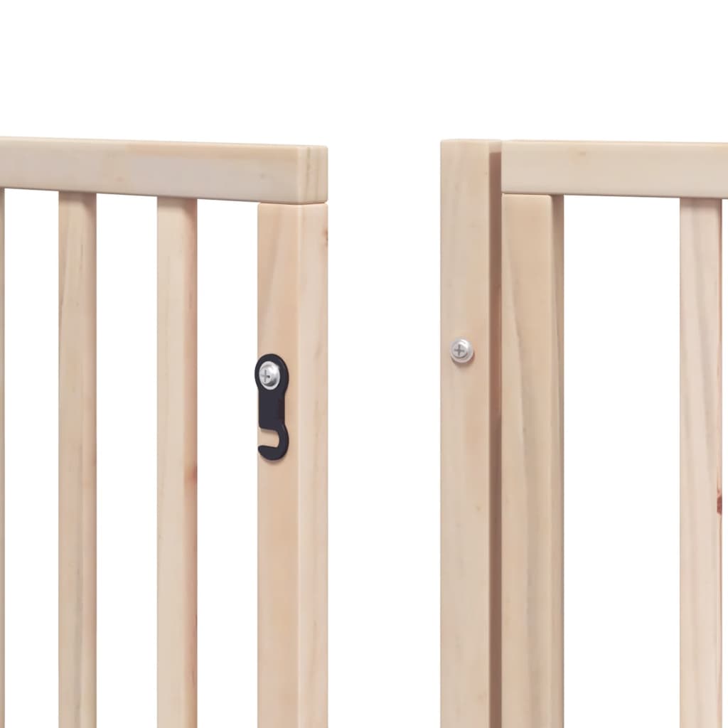 vidaXL Puerta para perros plegable 6 paneles madera de álamo 480 cm