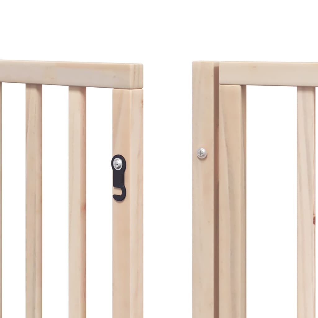 vidaXL Puerta para perros plegable 12 paneles madera de álamo 960 cm