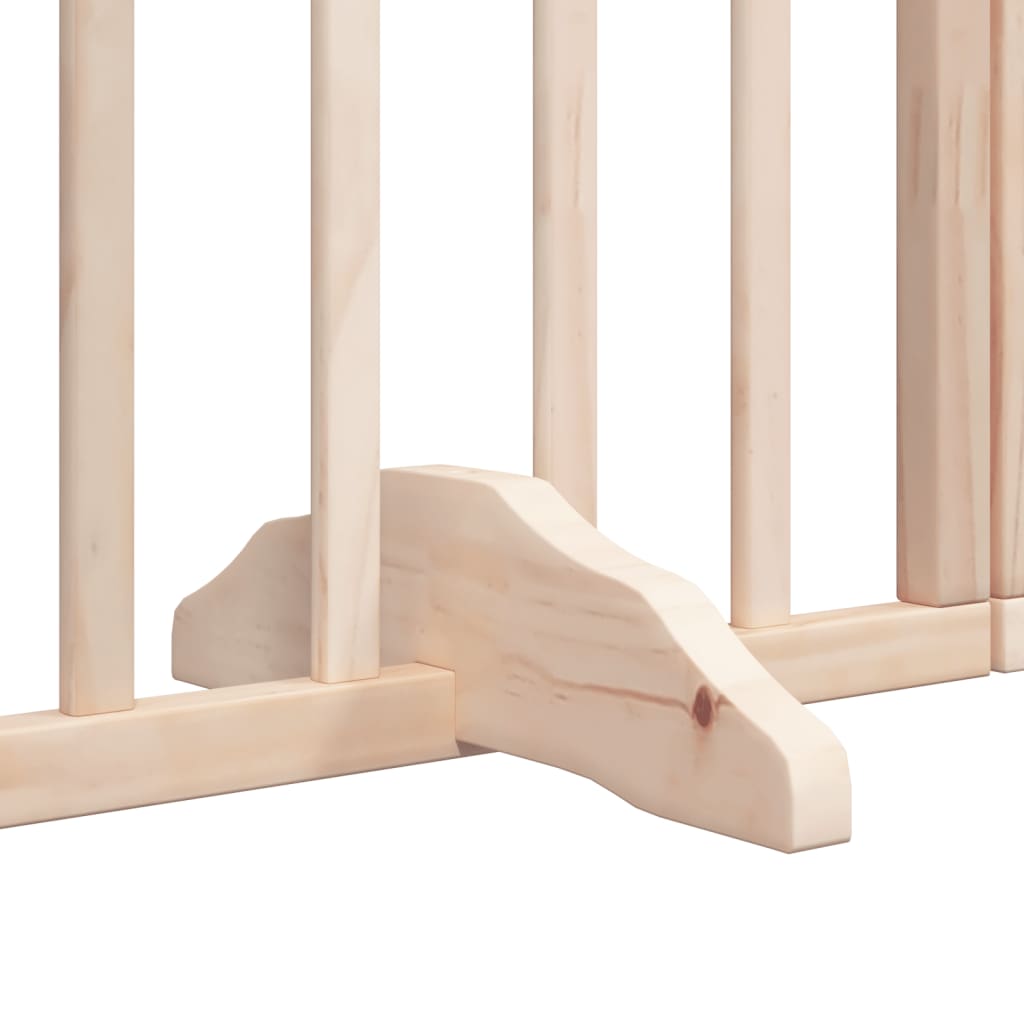 vidaXL Puerta para perros plegable 6 paneles madera de álamo 480 cm