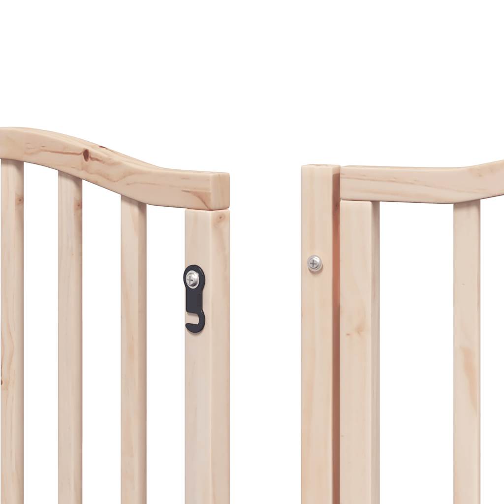 vidaXL Puerta para perros plegable 15 paneles madera de álamo 750 cm