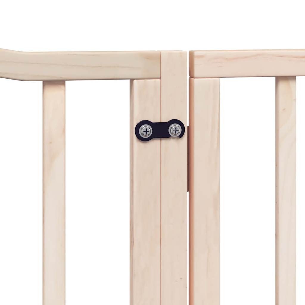 vidaXL Puerta para perros plegable 6 paneles madera de álamo 480 cm