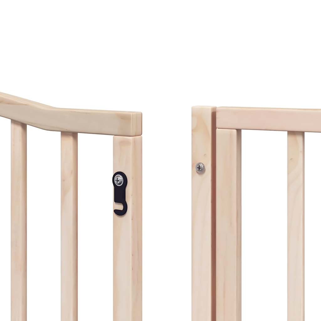 vidaXL Puerta para perros plegable 6 paneles madera de álamo 480 cm