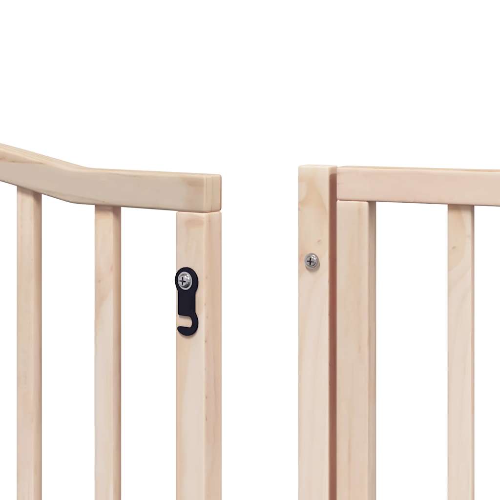 vidaXL Puerta para perros plegable 8 paneles madera de álamo 640 cm