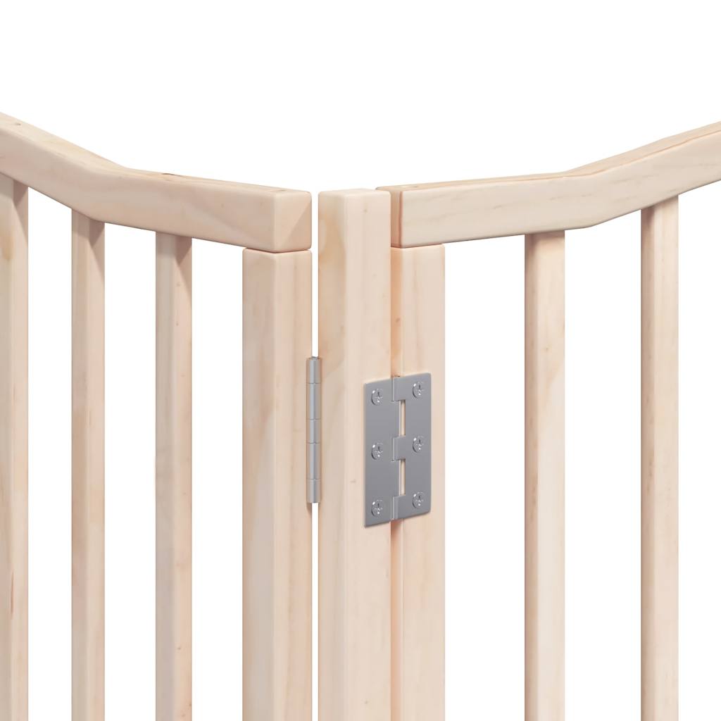 vidaXL Puerta para perros plegable 12 paneles madera de álamo 960 cm