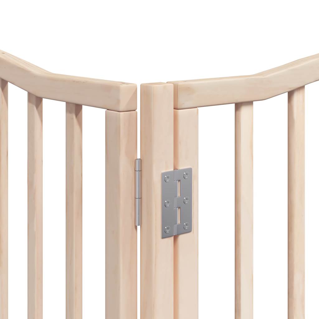 vidaXL Puerta para perros plegable 6 paneles madera de álamo 480 cm