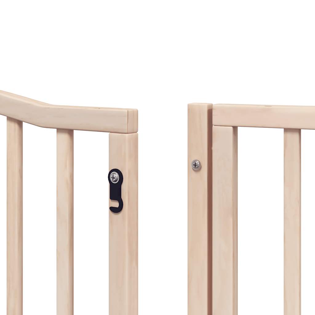 vidaXL Puerta para perros plegable 6 paneles madera de álamo 480 cm