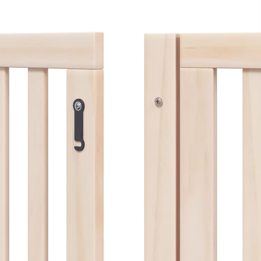 vidaXL Puerta para perros plegable 6 paneles madera de álamo 480 cm