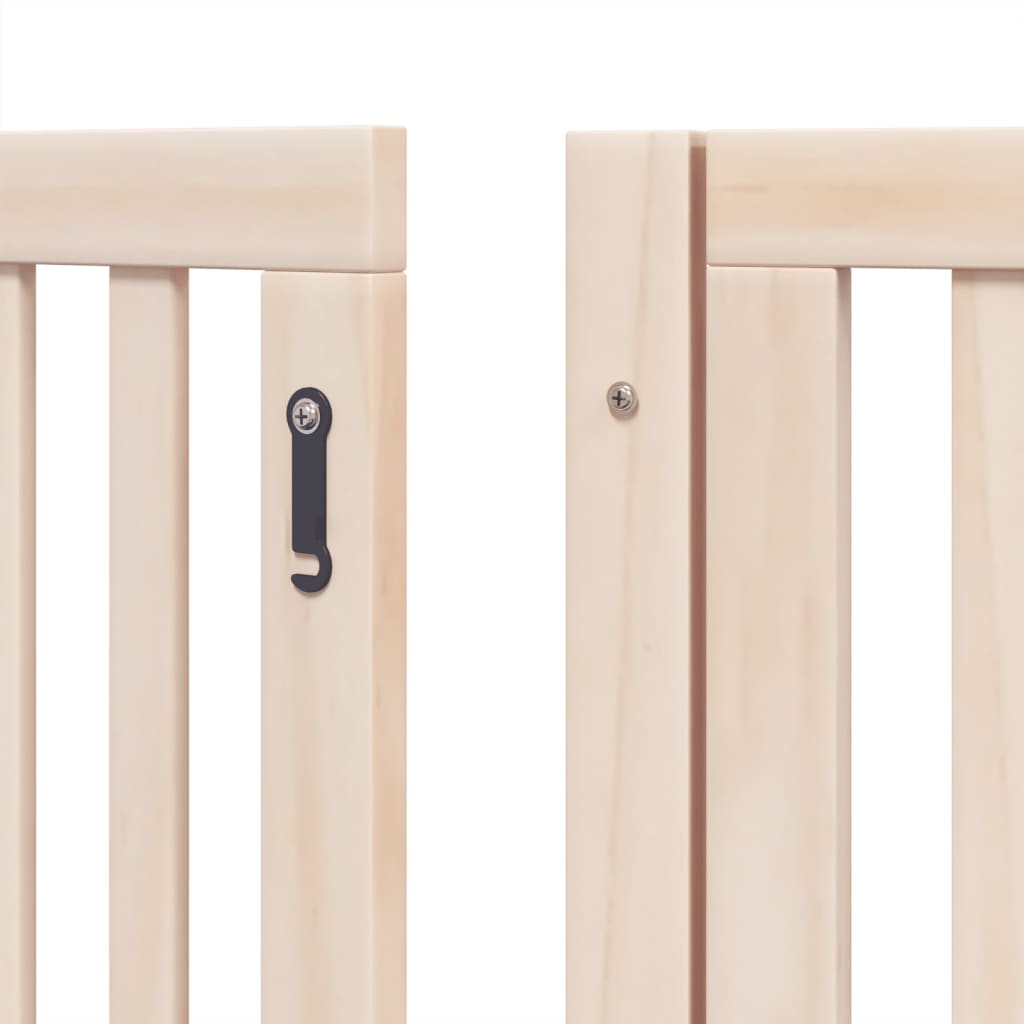 vidaXL Puerta para perros plegable 12 paneles madera de álamo 960 cm