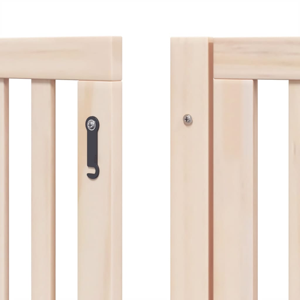 vidaXL Puerta para perros plegable 6 paneles madera de álamo 480 cm