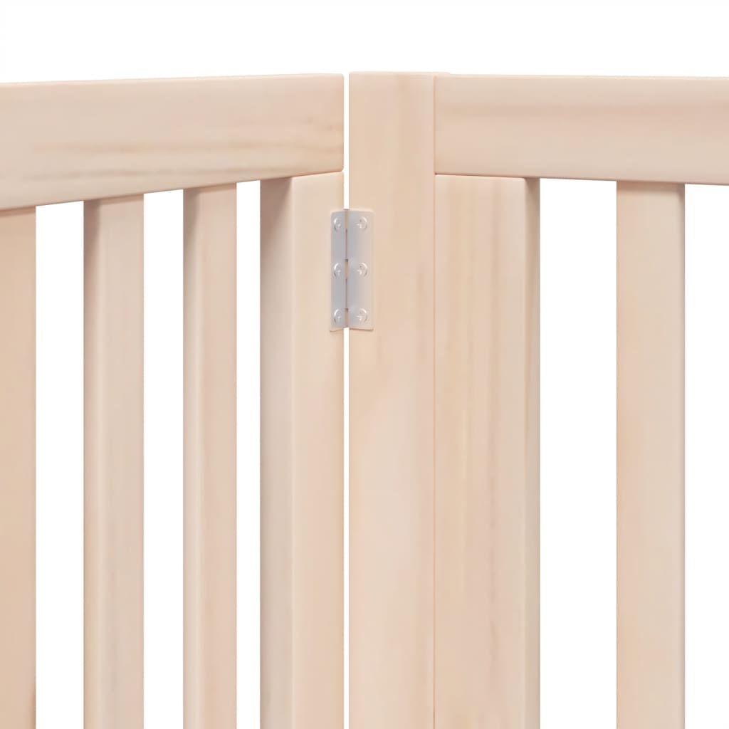 vidaXL Puerta para perros plegable 8 paneles madera de álamo 640 cm