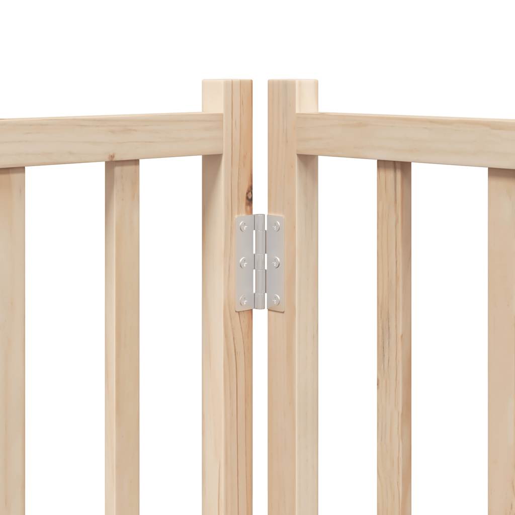 vidaXL Puerta para perros plegable 15 paneles madera de álamo 750 cm