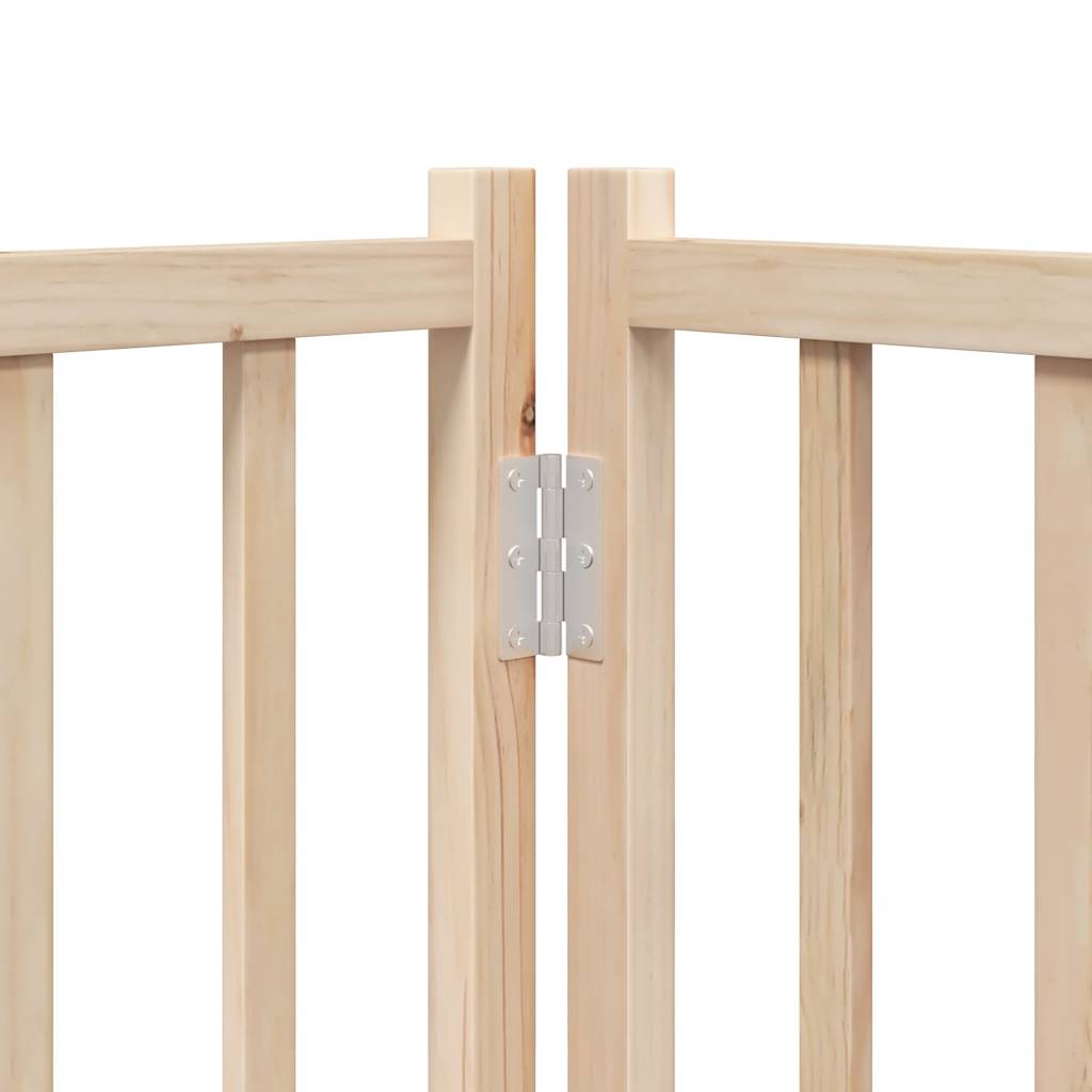 vidaXL Puerta para perros plegable 6 paneles madera de álamo 480 cm