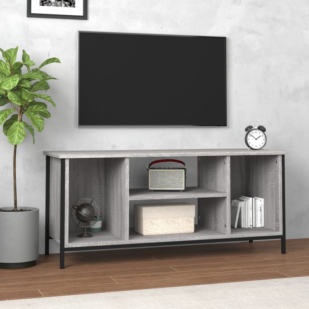 vidaXL Mueble para TV madera contrachapada gris Sonoma 102x35x45 cm