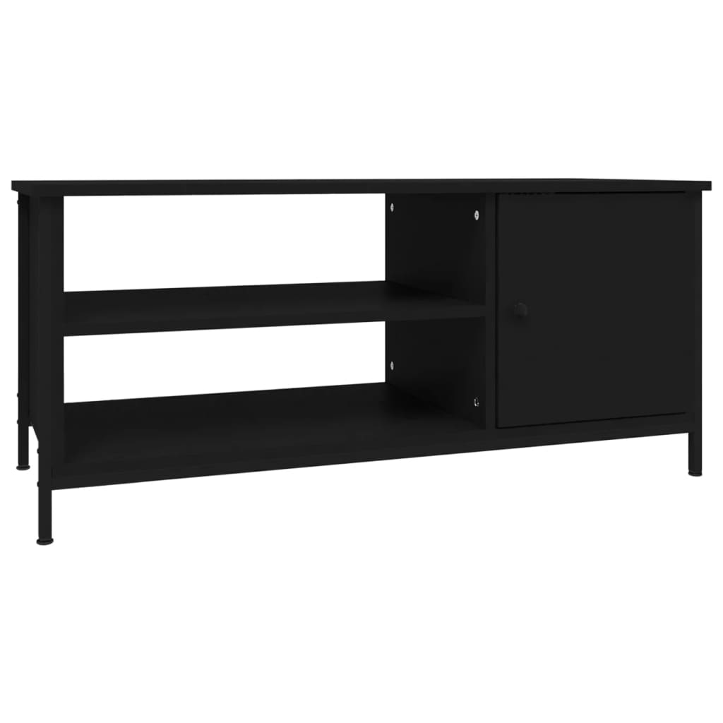 vidaXL Mueble de TV madera contrachapada negro 100x40x45 cm