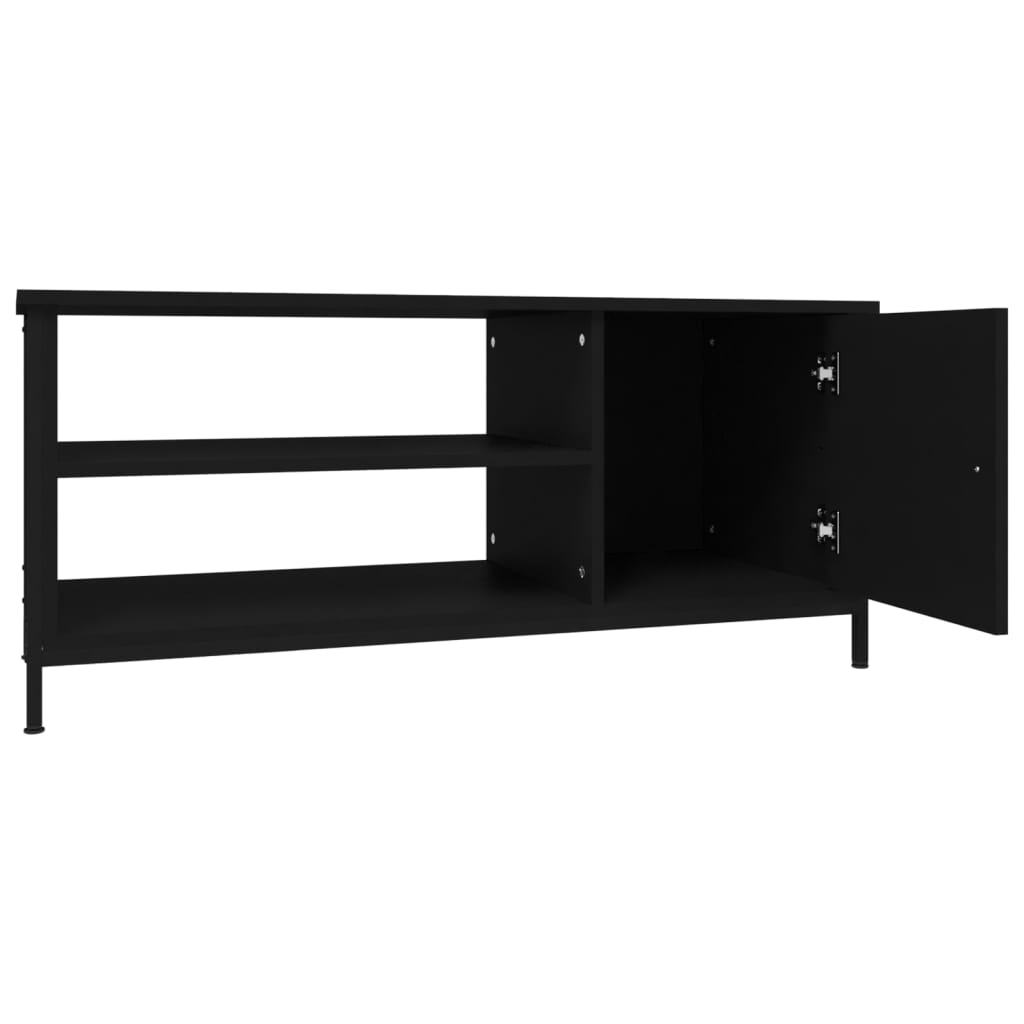 vidaXL Mueble de TV madera contrachapada negro 100x40x45 cm