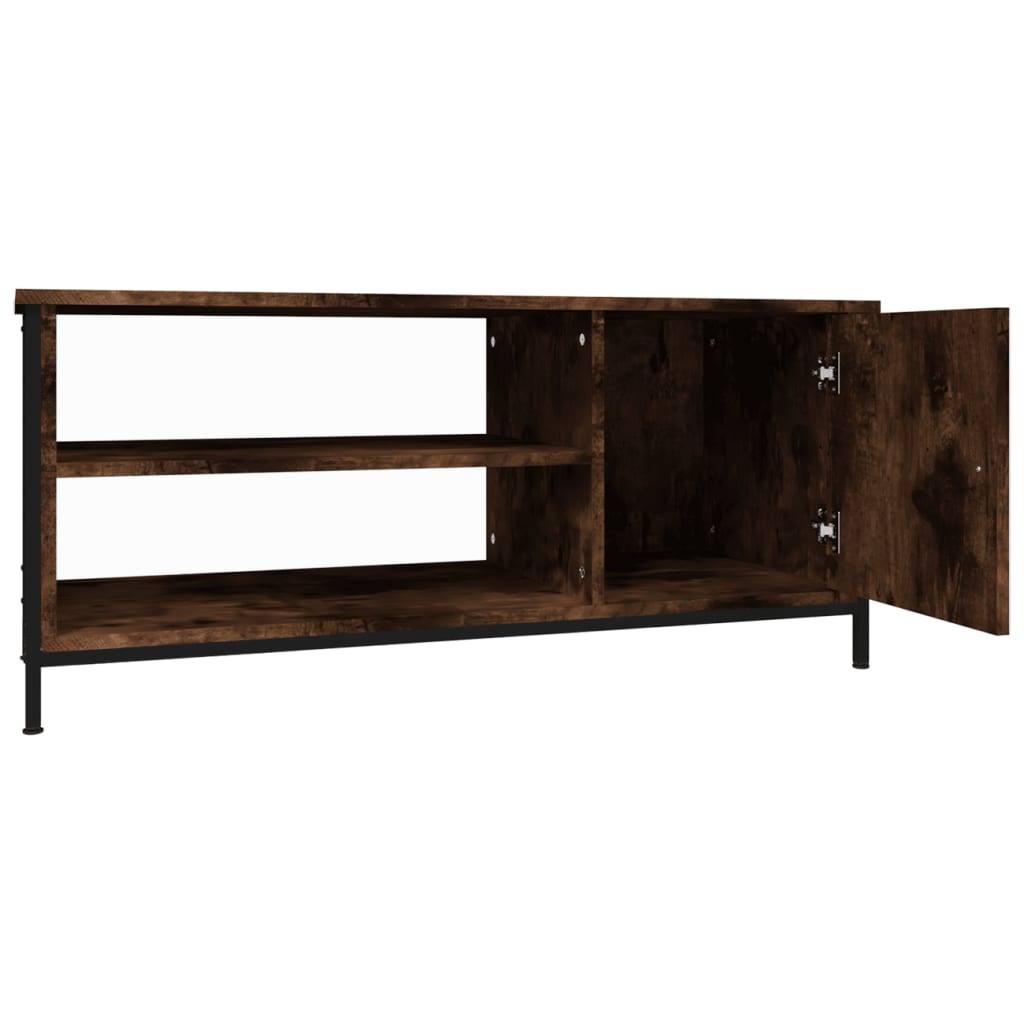 vidaXL Mueble de TV madera contrachapada roble ahumado 100x40x45 cm