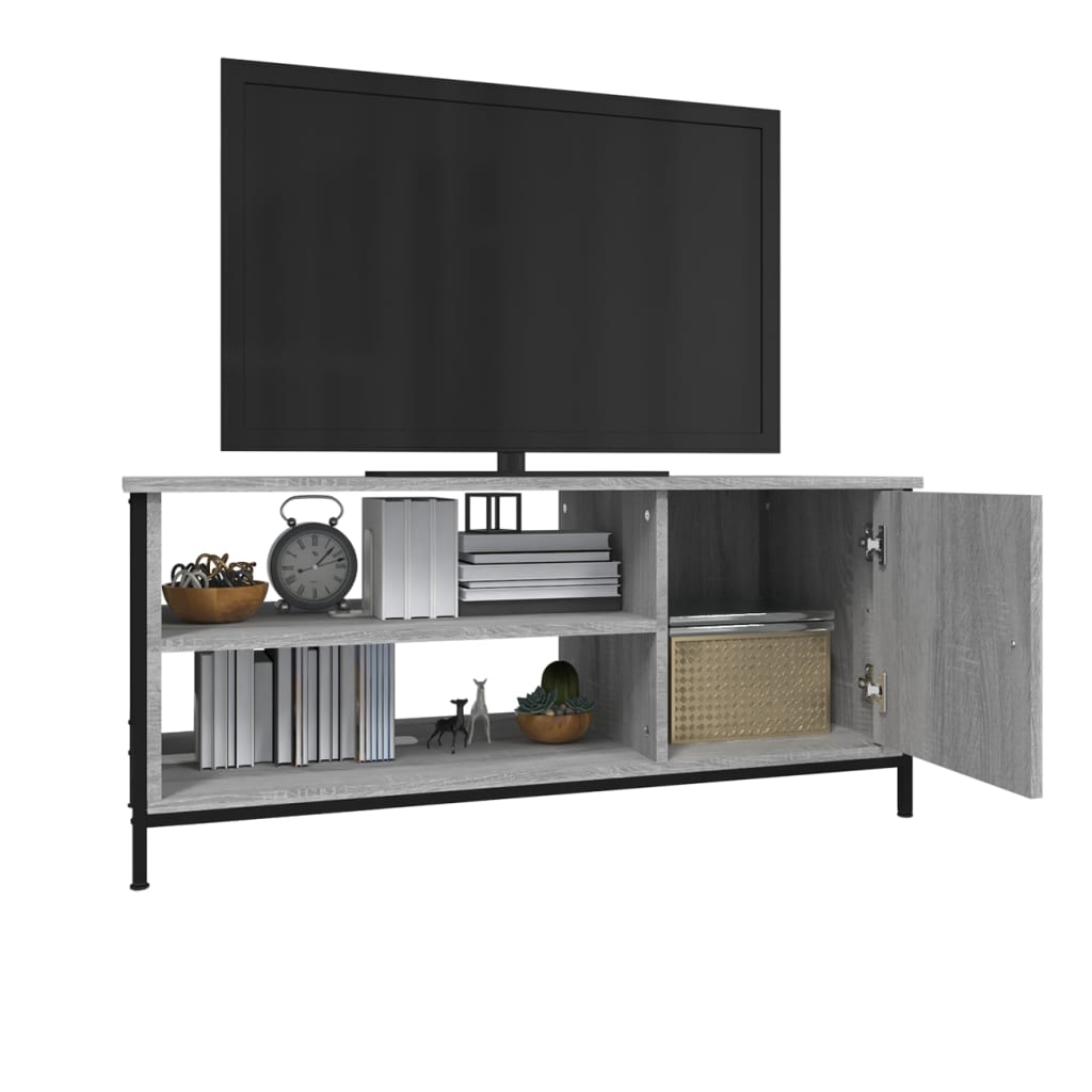 vidaXL Mueble de TV madera contrachapada gris Sonoma 100x40x45 cm