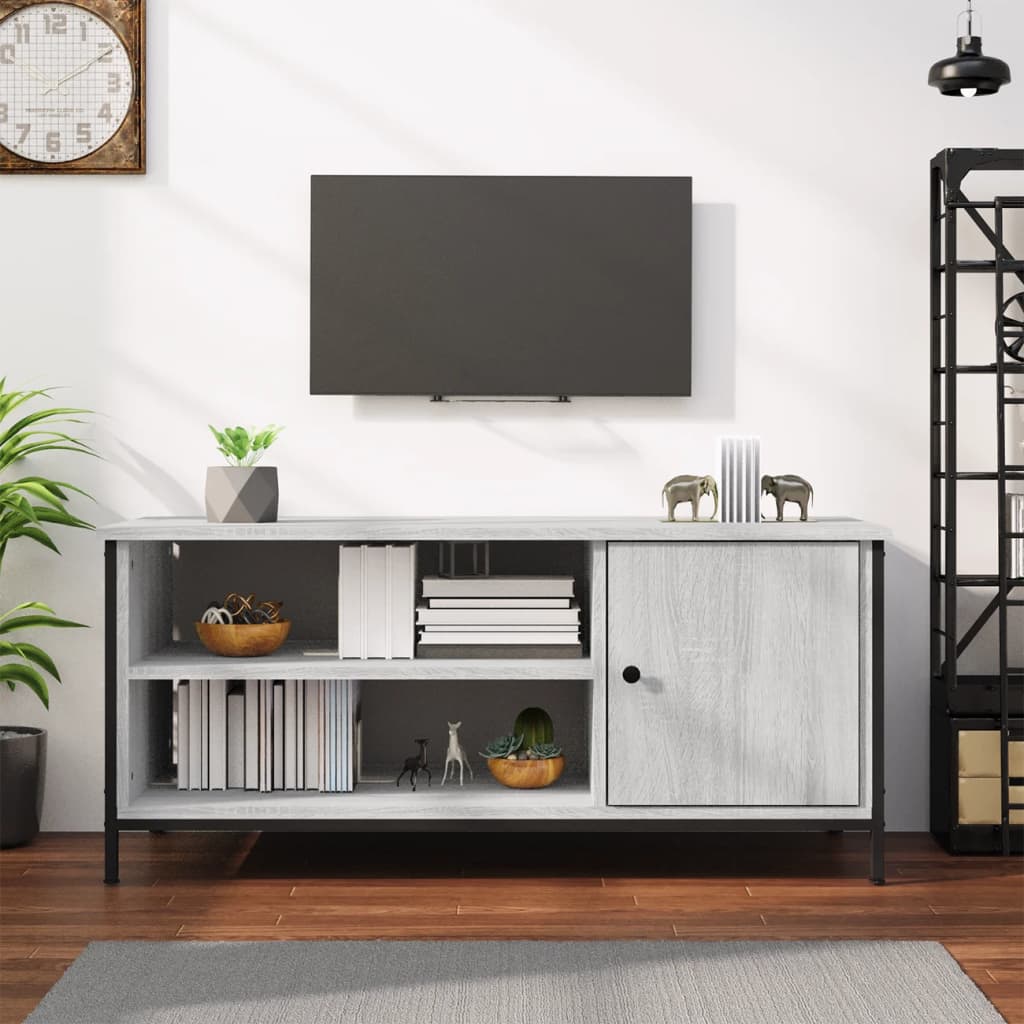 vidaXL Mueble de TV madera contrachapada gris Sonoma 100x40x45 cm