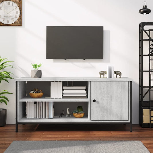 vidaXL Mueble de TV madera contrachapada gris Sonoma 100x40x45 cm