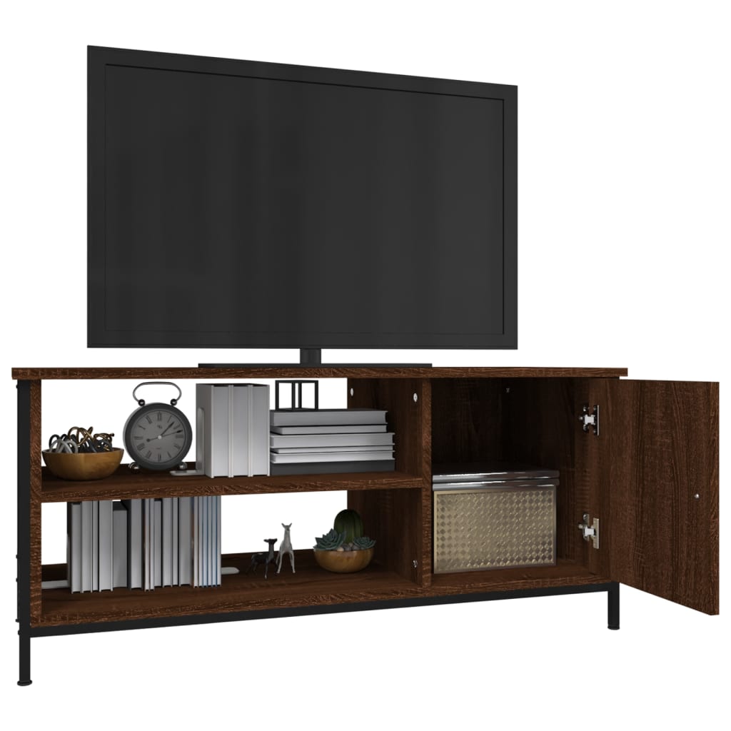 vidaXL Mueble de TV madera contrachapada roble marrón 100x40x45 cm