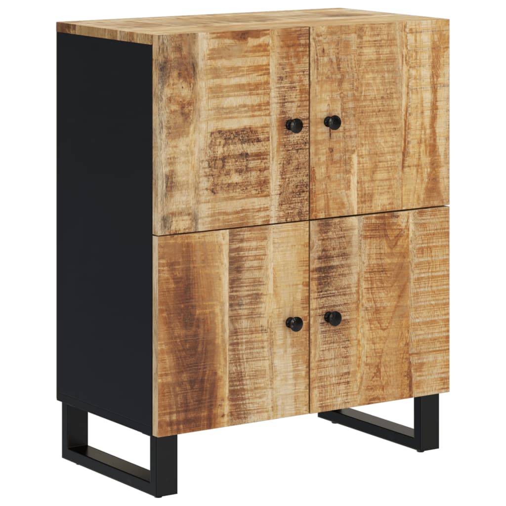 vidaXL Aparador con 4 puertas madera maciza de mango 60x33x75 cm