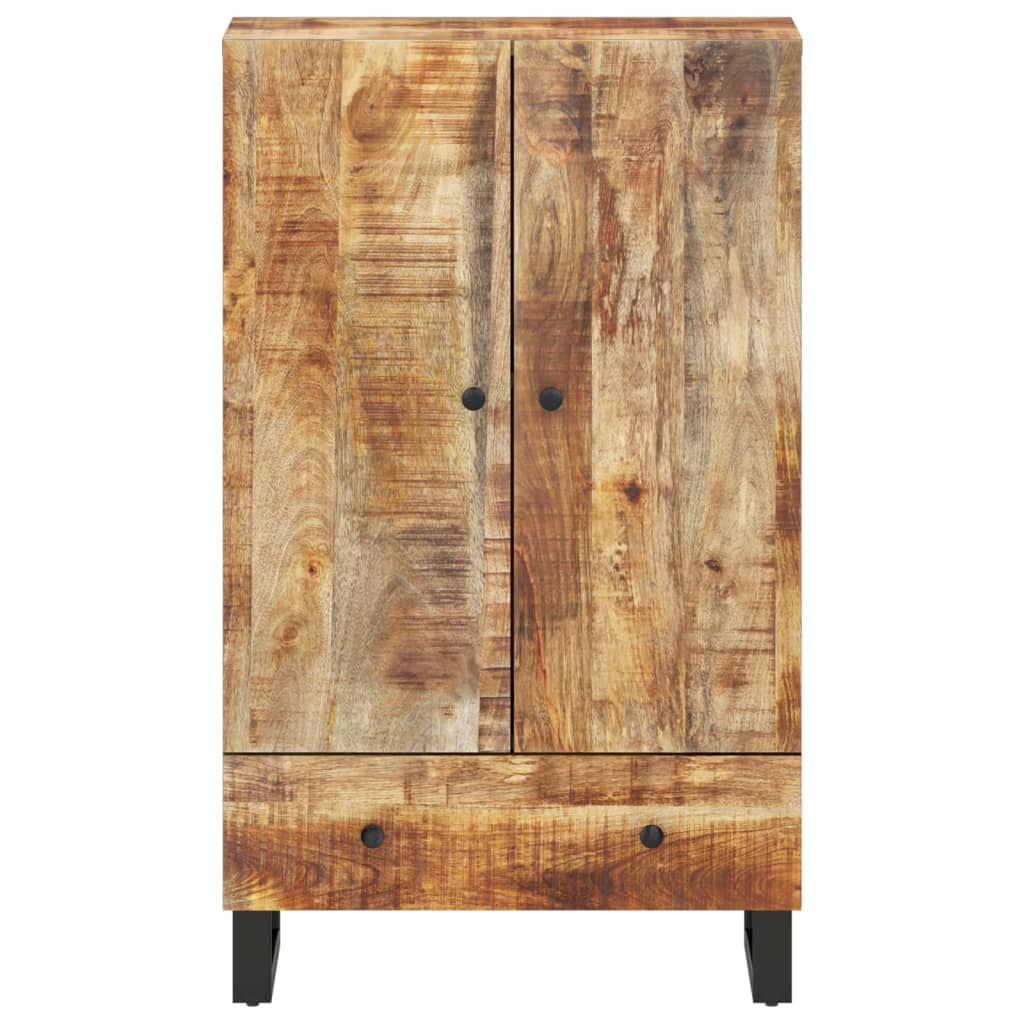 vidaXL Aparador con cajón hierro y madera maciza mango 60x33x100 cm