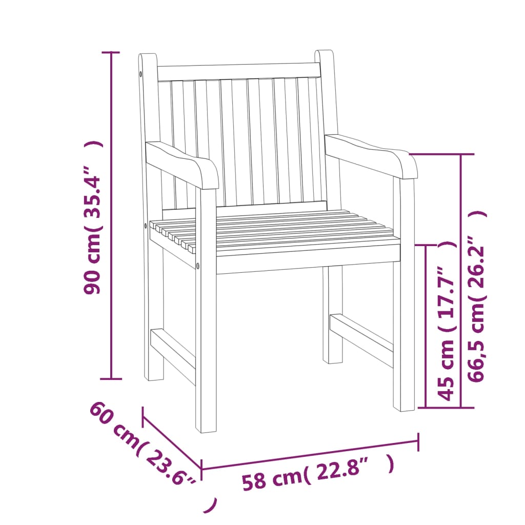 vidaXL Juego de comedor para jardín 3 pzas madera maciza de teca