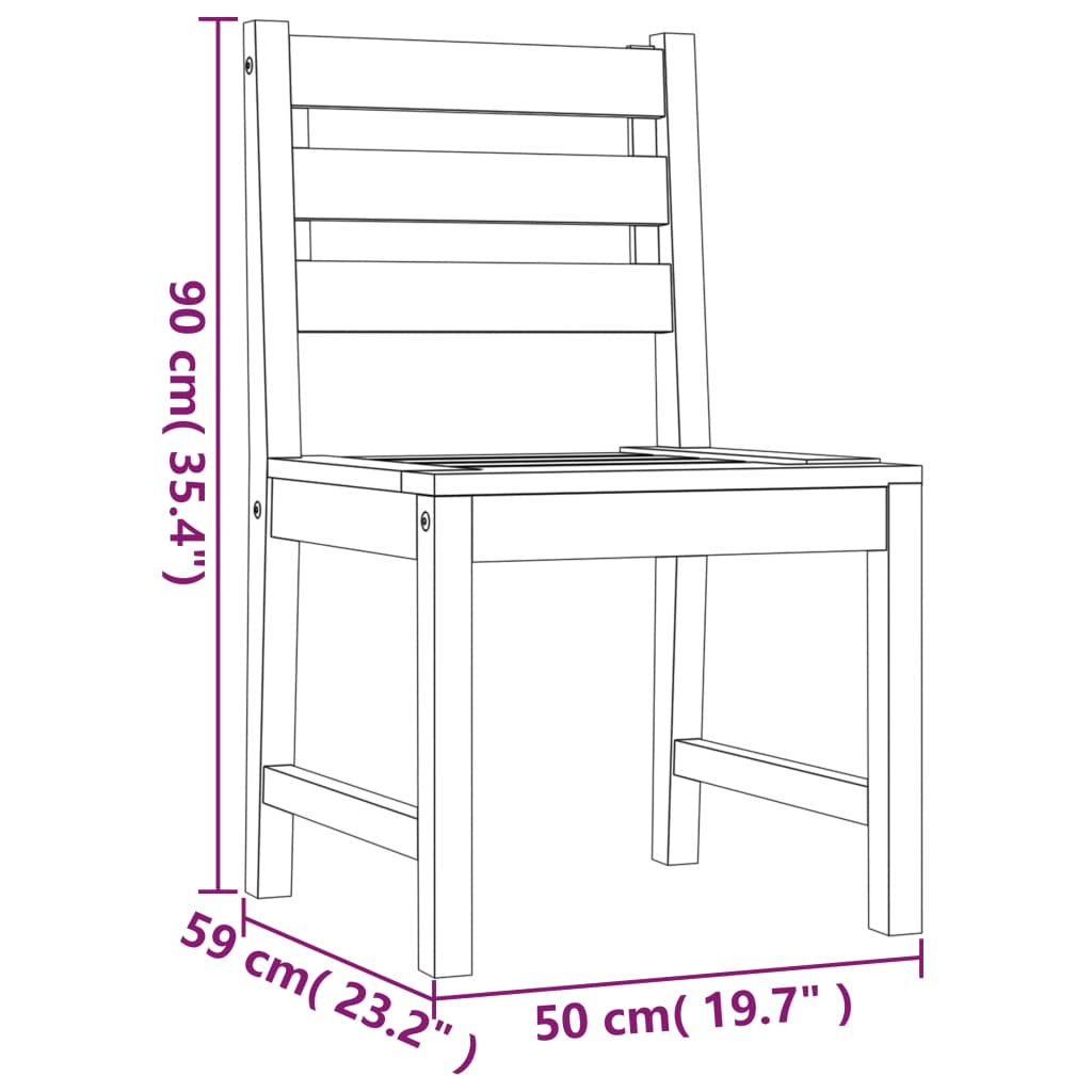 vidaXL Juego de comedor para jardín 3 pzas madera maciza de teca