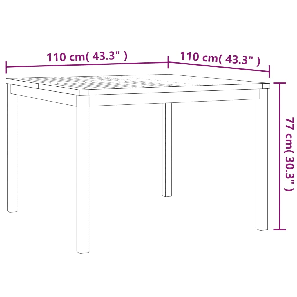 vidaXL Juego de comedor para jardín 3 pzas madera maciza de teca