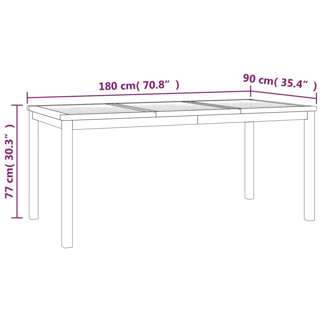 vidaXL Juego de comedor para jardín 3 pzas madera maciza de teca