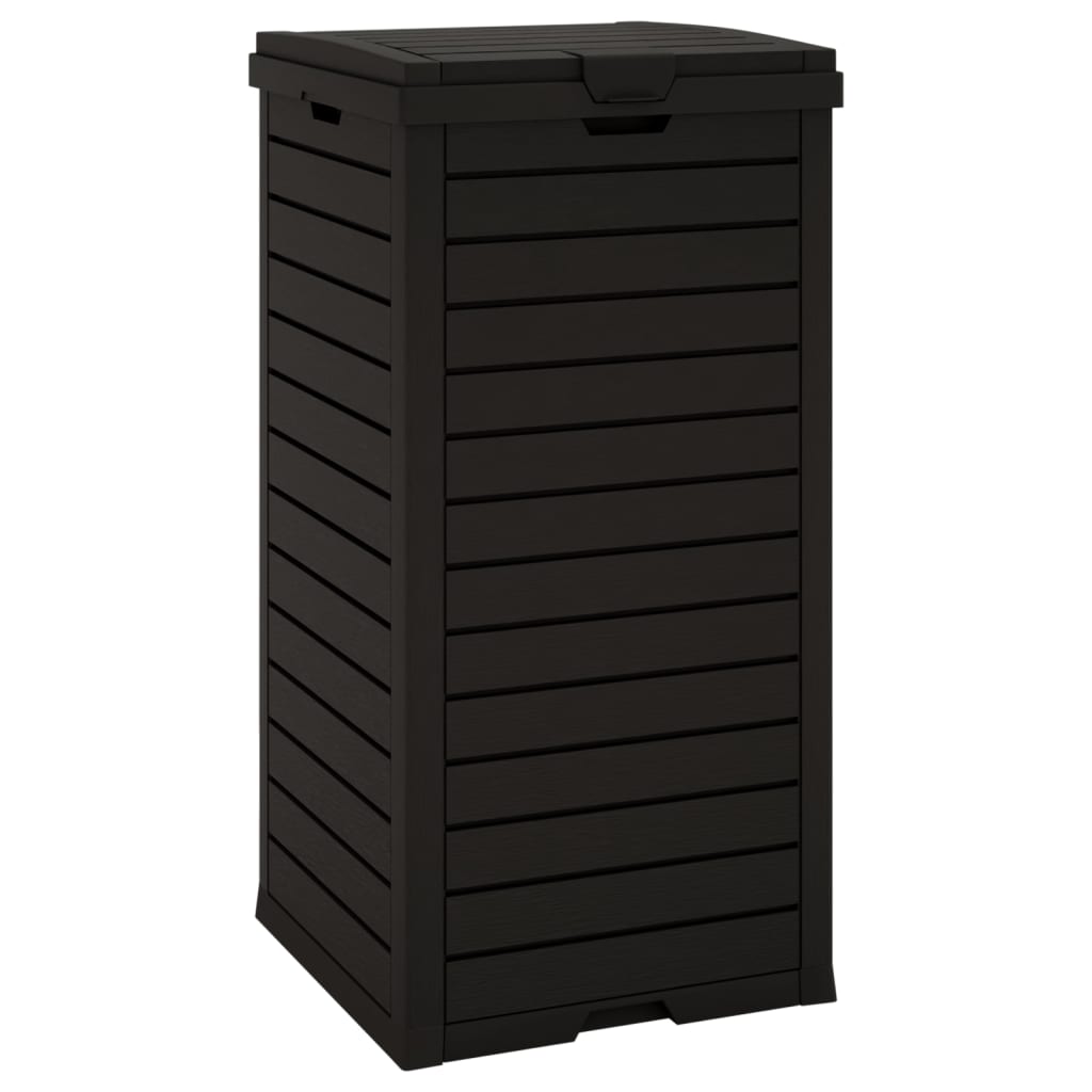 vidaXL Cubo de basura de exterior polipropileno negro 41x41x86 cm