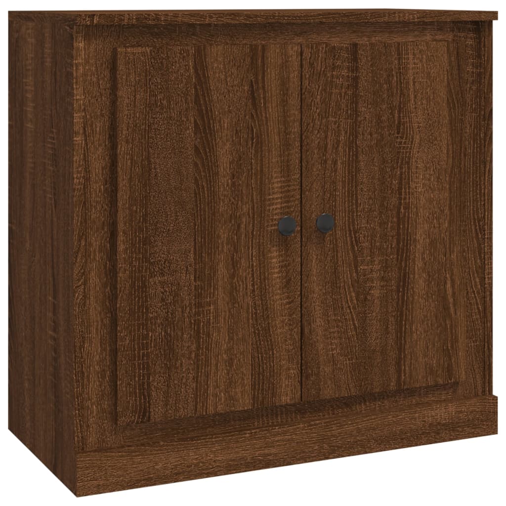 vidaXL Aparador de madera contrachapada roble marrón 70x35,5x67,5 cm