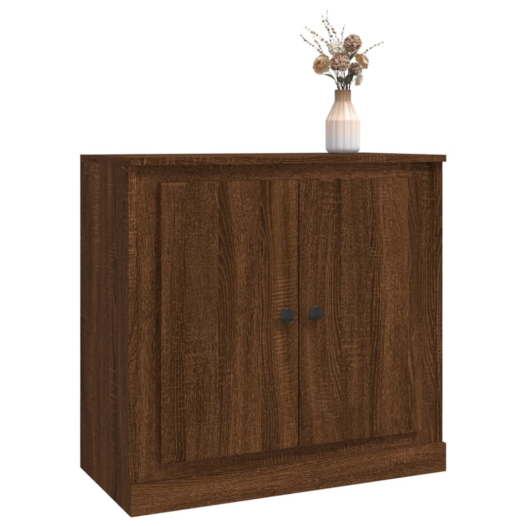 vidaXL Aparador de madera contrachapada roble marrón 70x35,5x67,5 cm