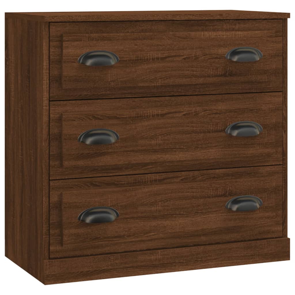 vidaXL Aparador de madera contrachapada roble marrón 70x35,5x67,5 cm