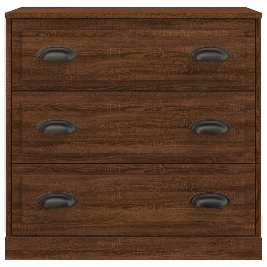 vidaXL Aparador de madera contrachapada roble marrón 70x35,5x67,5 cm