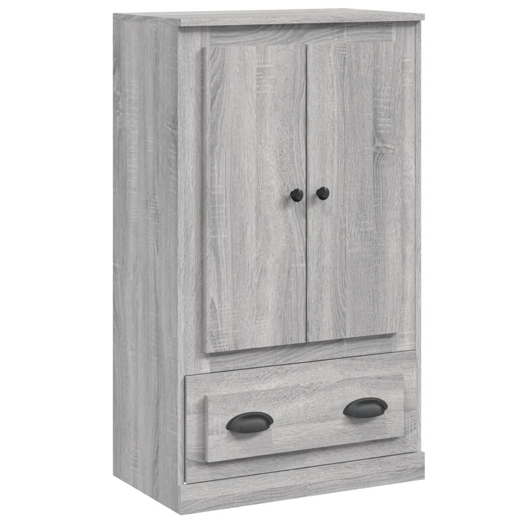 vidaXL Aparador de madera contrachapada gris Sonoma 60x35,5x103,5 cm