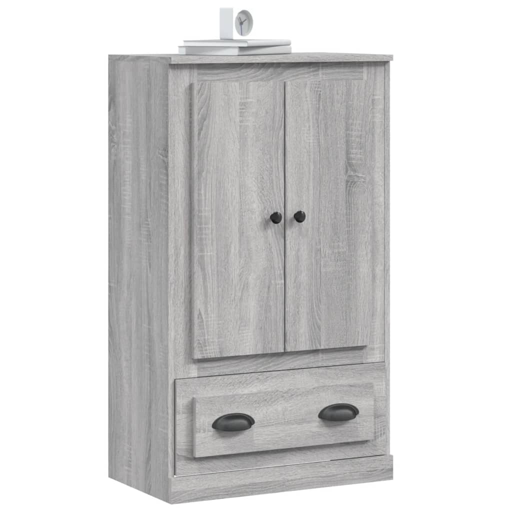 vidaXL Aparador de madera contrachapada gris Sonoma 60x35,5x103,5 cm