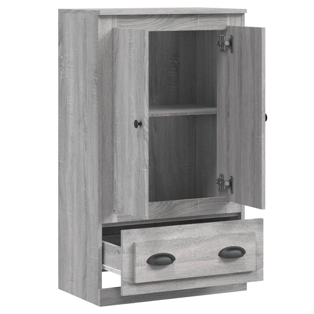 vidaXL Aparador de madera contrachapada gris Sonoma 60x35,5x103,5 cm