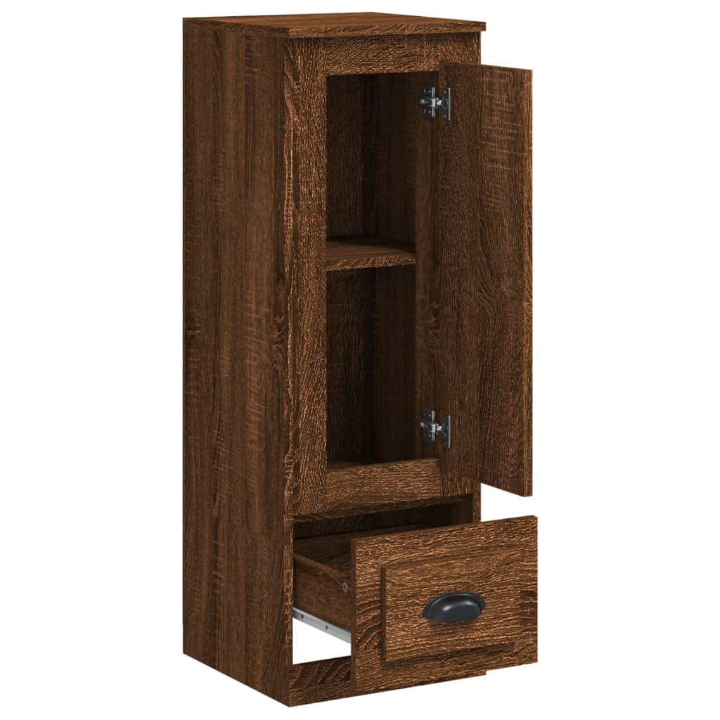 vidaXL Aparador alto madera contrachapada roble marrón 36x35,5x103,5cm