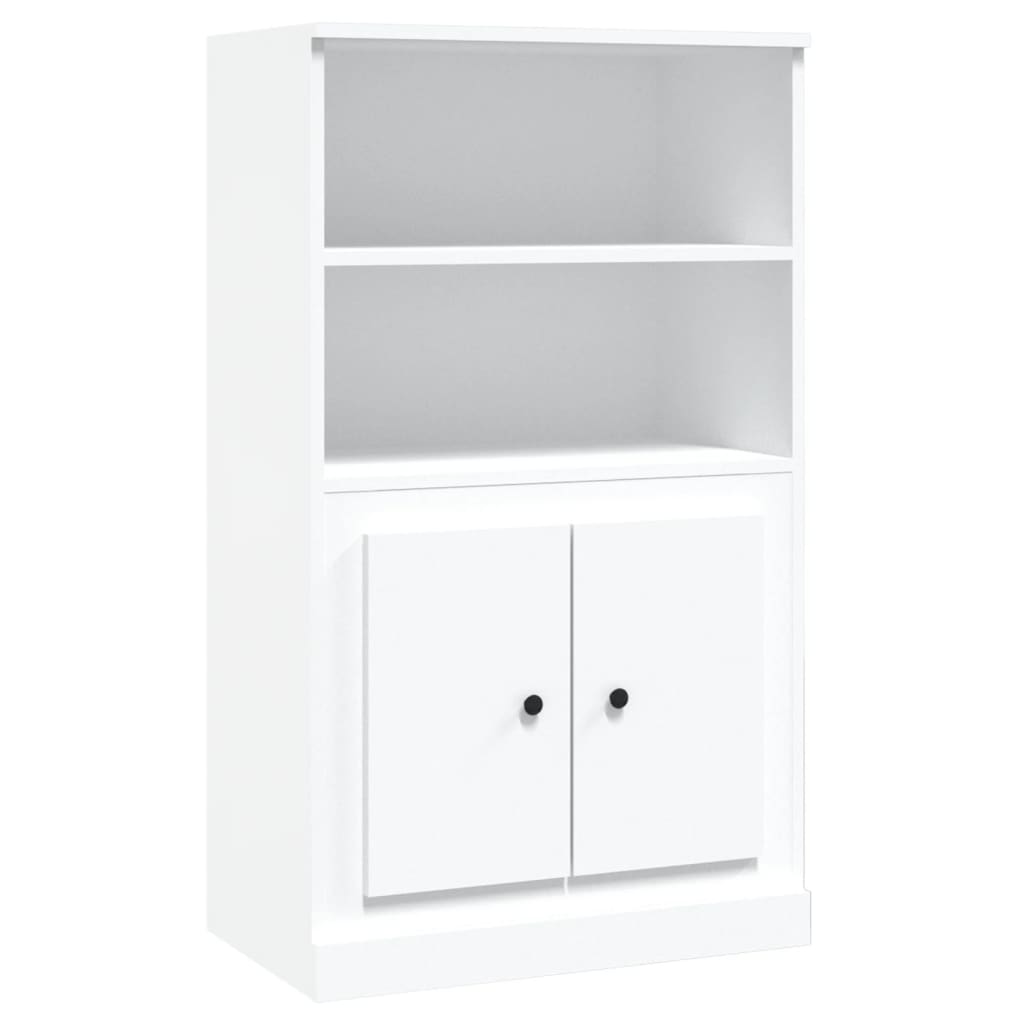 vidaXL Aparador de madera contrachapada blanco 60x35,5x103,5 cm