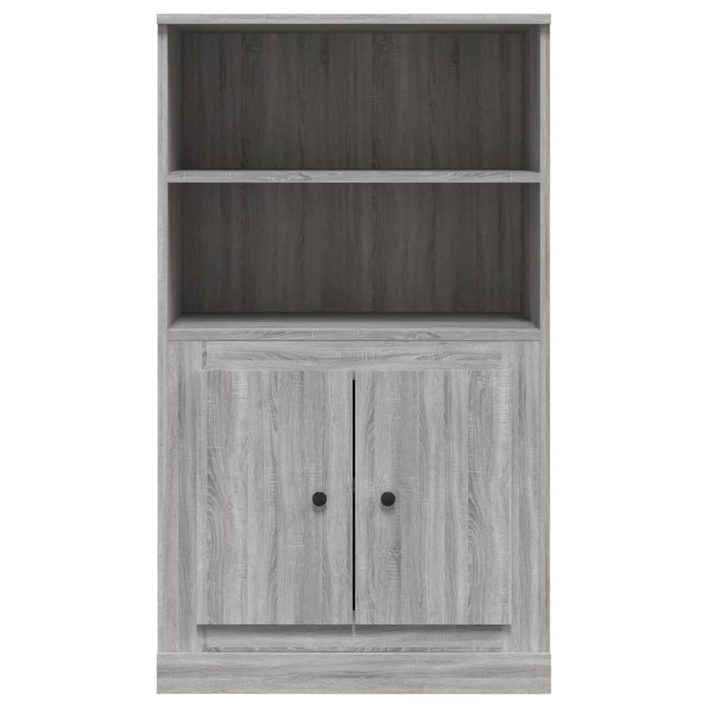 vidaXL Aparador de madera contrachapada gris Sonoma 60x35,5x103,5 cm