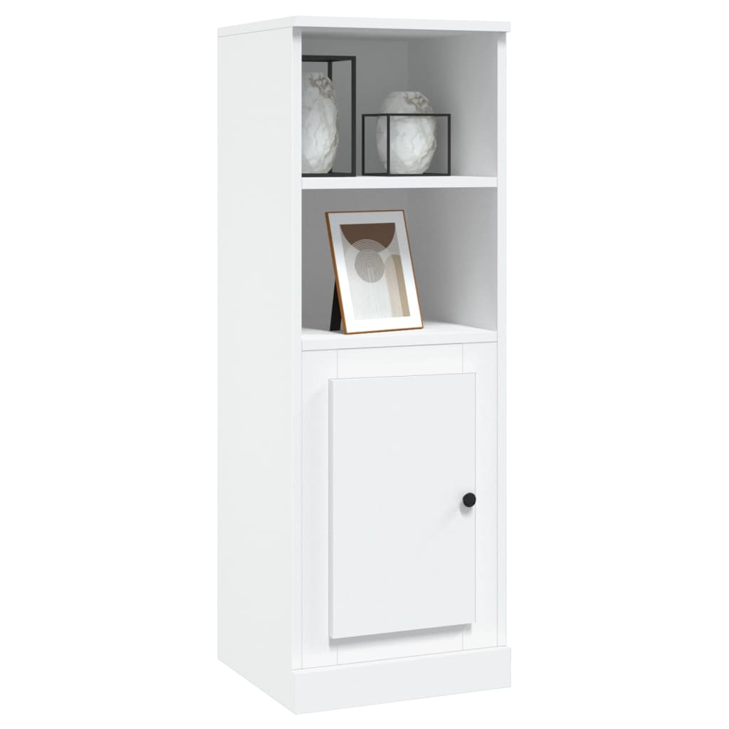 vidaXL Aparador alto madera contrachapada blanco 36x35,5x103,5 cm