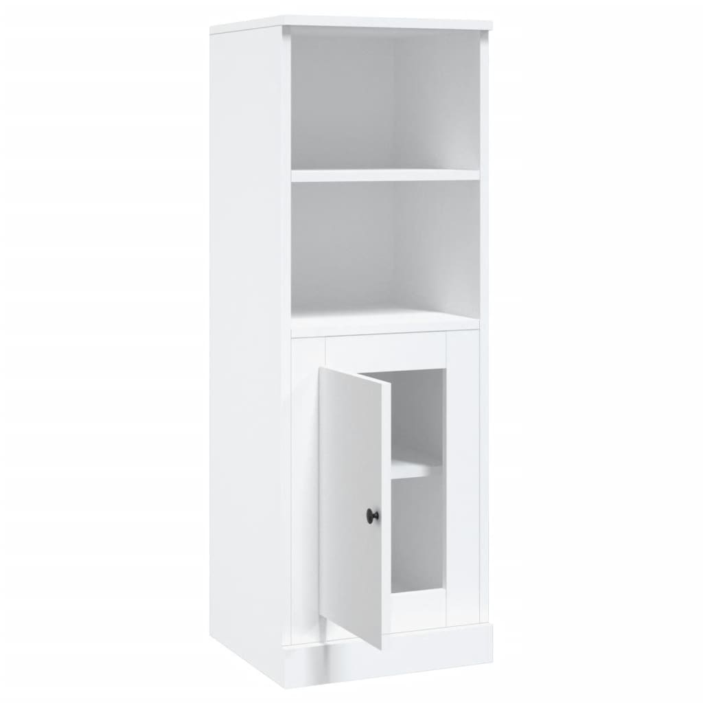 vidaXL Aparador alto madera contrachapada blanco 36x35,5x103,5 cm