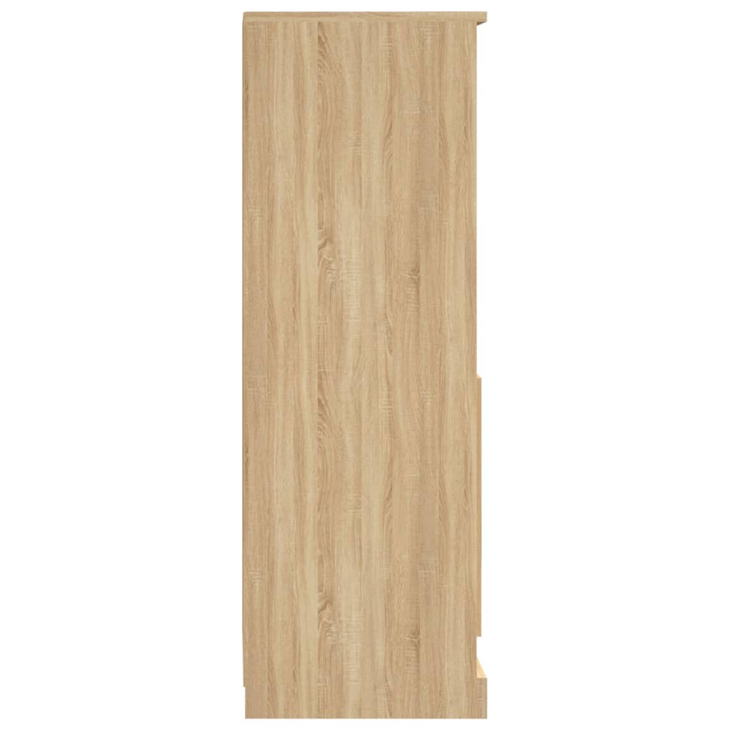 vidaXL Aparador alto madera contrachapada roble Sonoma 36x35,5x103,5cm