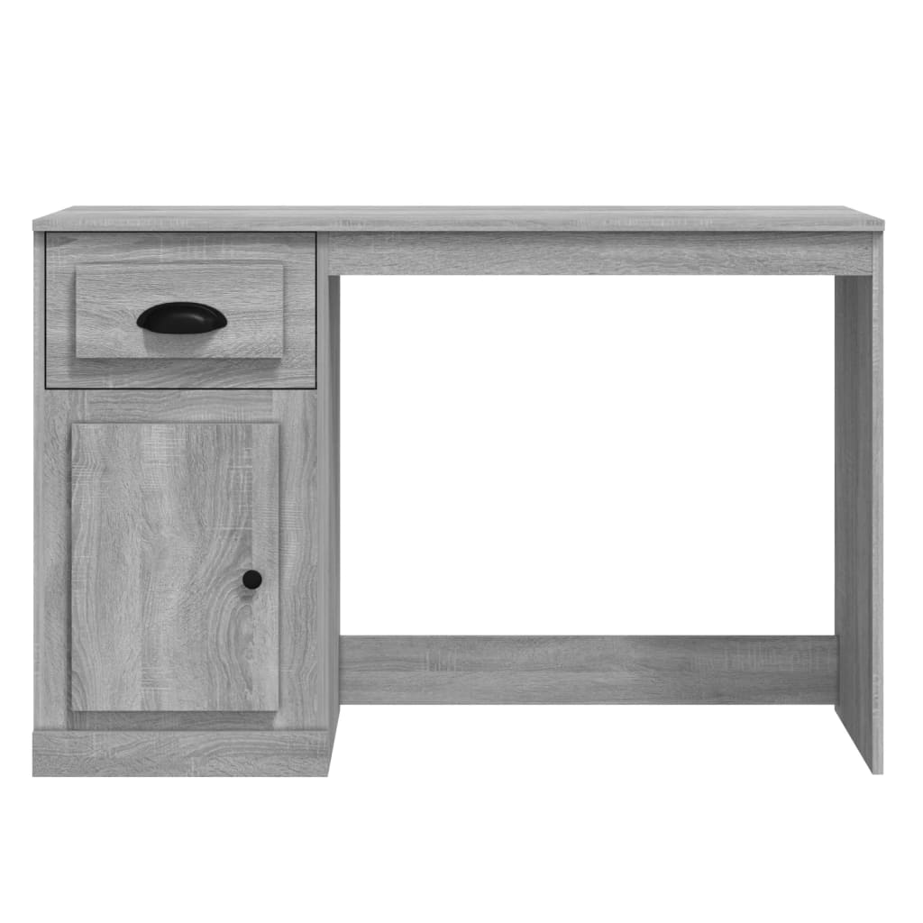 vidaXL Escritorio y cajón madera contrachapada gris Sonoma 115x50x75cm